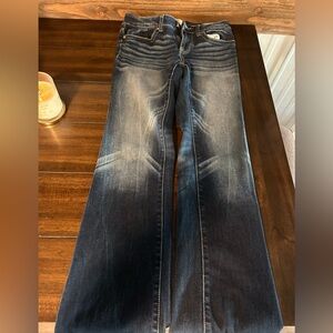 BKE Women's Faded Dark Blue Jeans